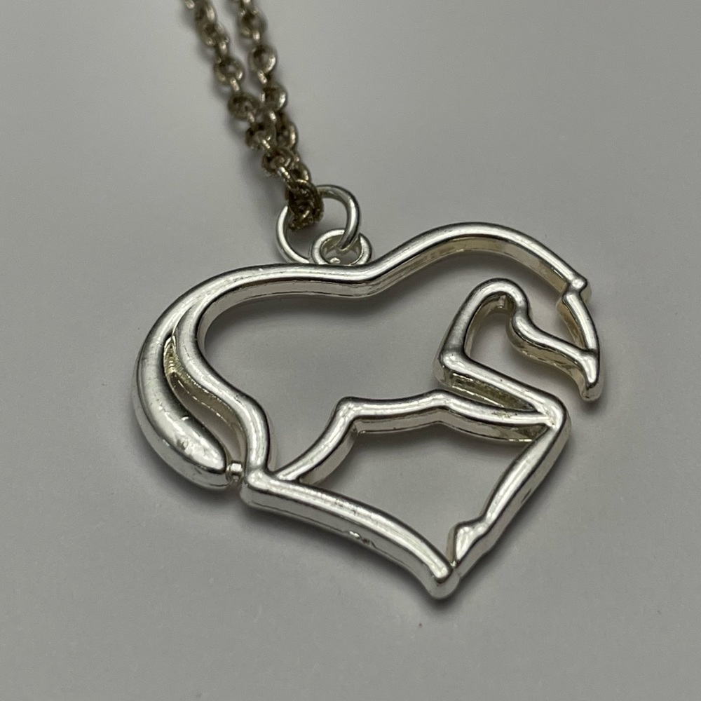 EUC Horse Heart Necklace
